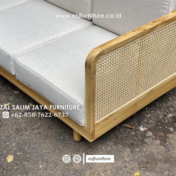 Kursi Sofa Jati Rotan Modern Minimalis