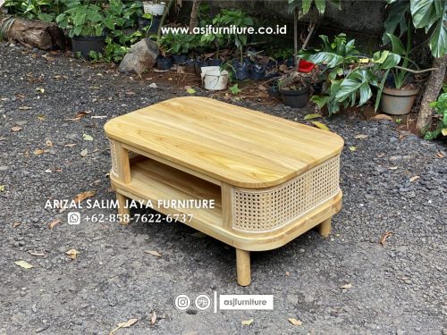 Meja Tamu Jati Rotan Minimalis Meja Tamu Jati Rotan Minimalis