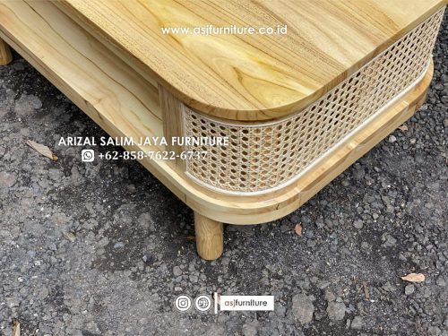 Meja Tamu Jati Rotan Minimalis Meja Tamu Jati Rotan Minimalis