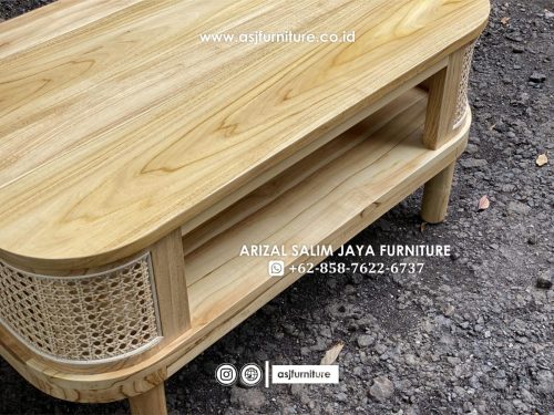 Meja Tamu Jati Rotan Minimalis Meja Tamu Jati Rotan Minimalis