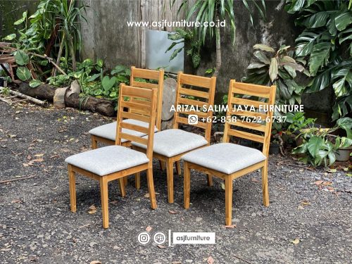 Kursi Makan Jati Salur Bleaching Minimalis Kursi Makan Jati Salur Bleaching Minimalis
