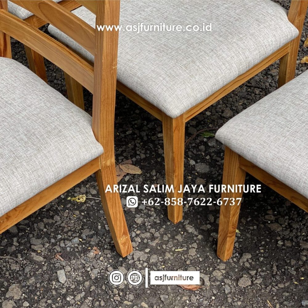 Kursi Makan Jati Salur Bleaching Minimalis