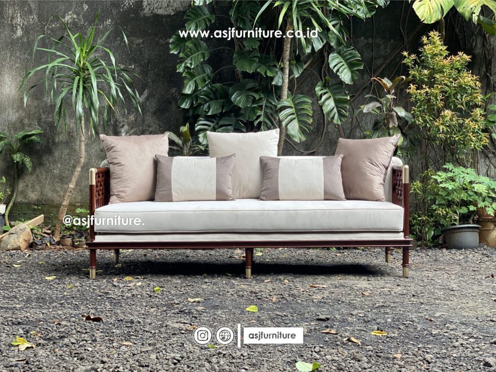 Kursi Tamu Sofa Jati 3 Dudukan Modern