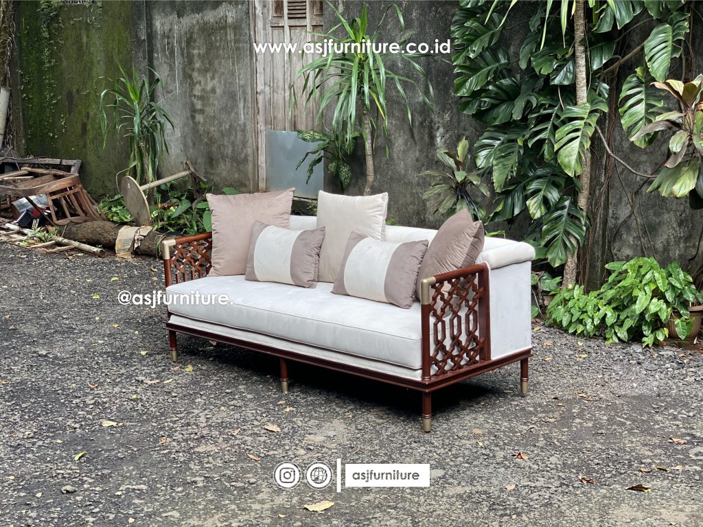 Kursi Tamu Sofa Jati 3 Dudukan Modern