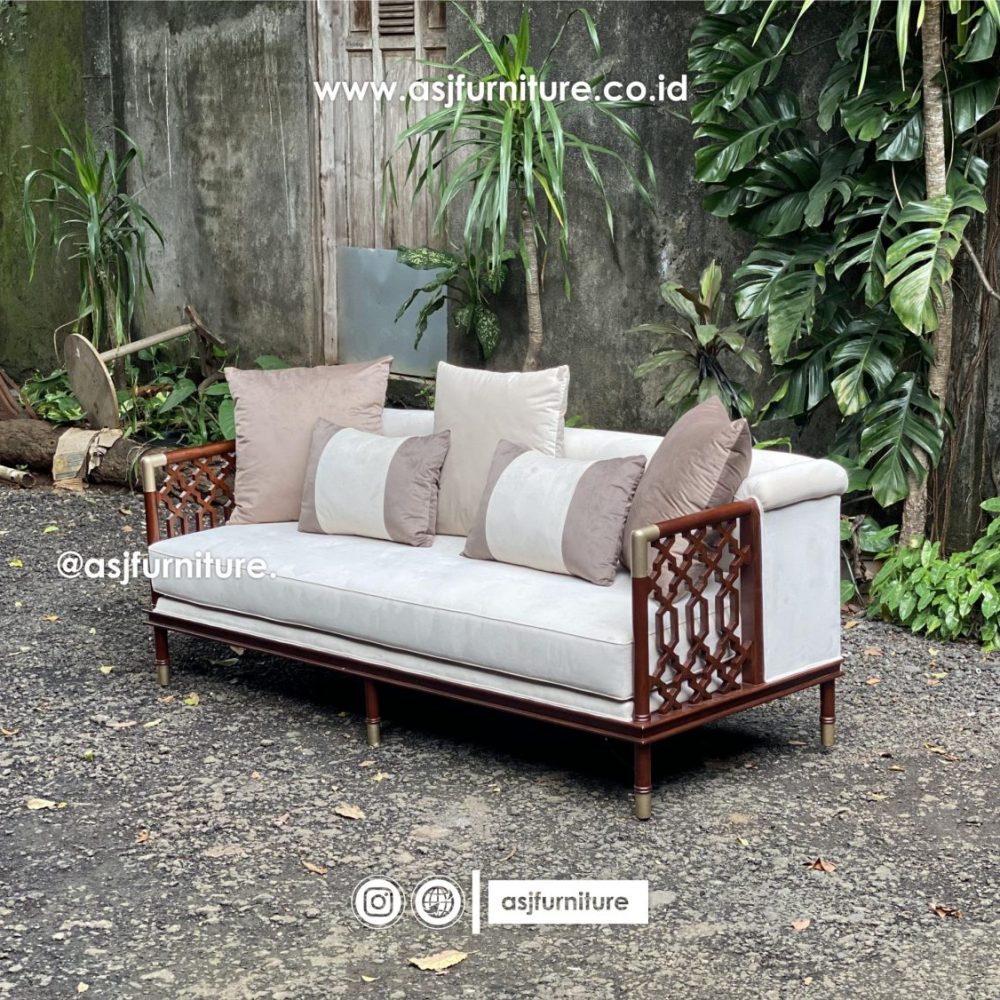 Kursi Tamu Sofa Jati 3 Dudukan Modern