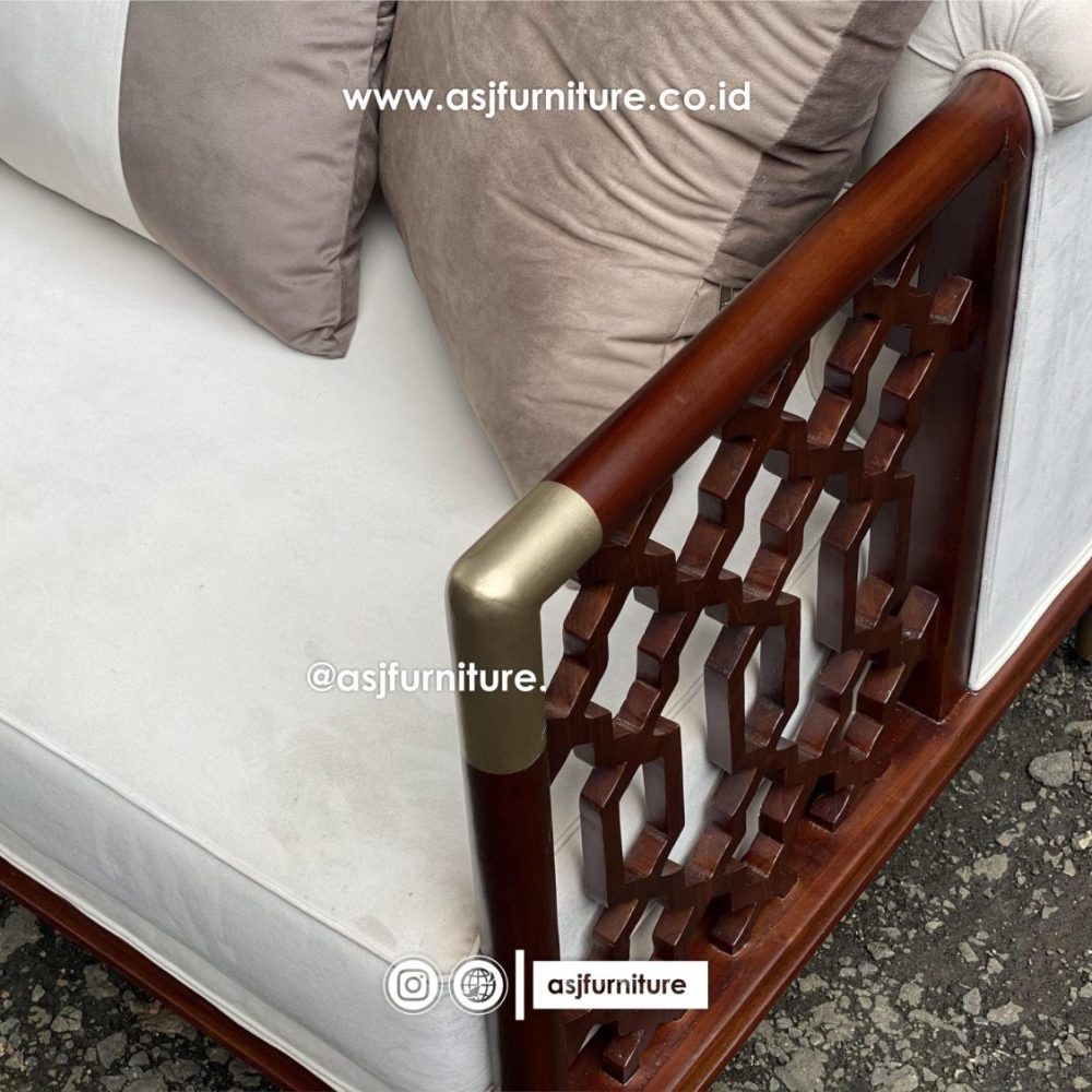 Kursi Tamu Sofa Jati 3 Dudukan Modern
