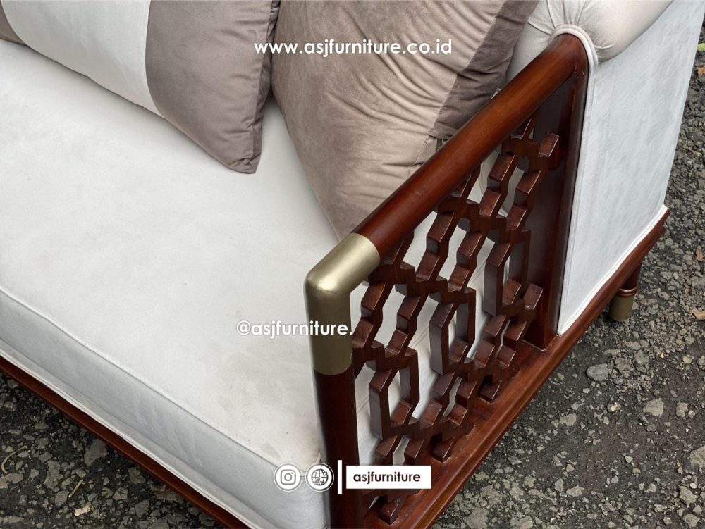 Kursi Tamu Sofa Jati 3 Dudukan Modern