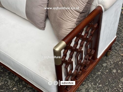 Kursi Tamu Sofa Jati 3 Dudukan Modern
