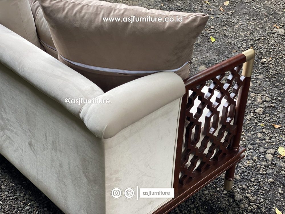 Kursi Tamu Sofa Jati 3 Dudukan Modern