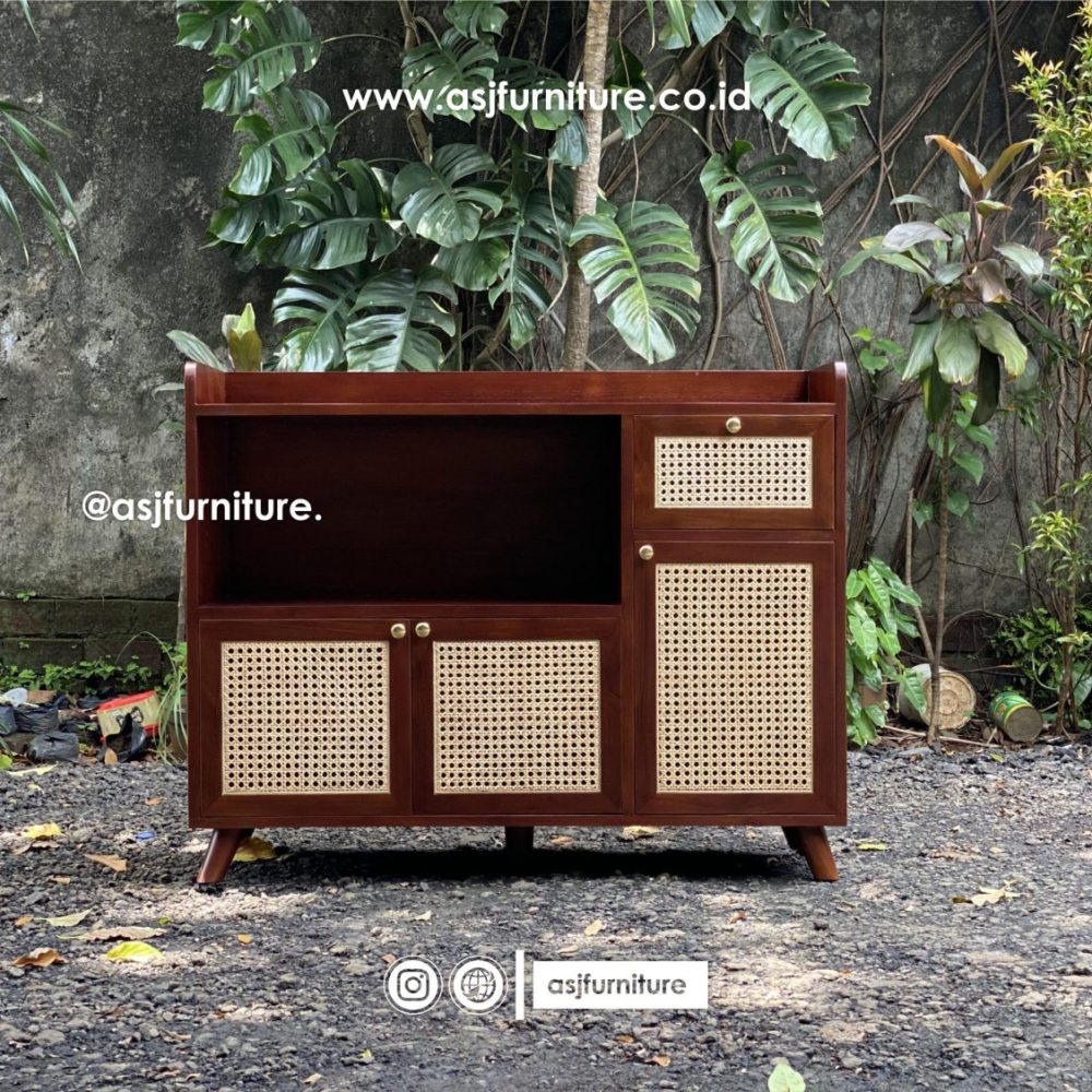 Bufet Retro Jati Rotan Modern