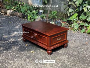 Meja Tamu Klasik Jati Ukiran Minimalis