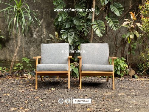Kursi Tamu Jati Single Busa Minimalis