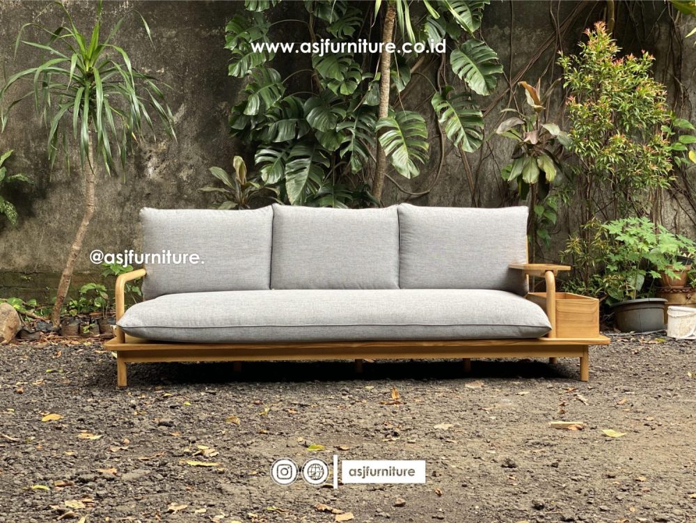 Kursi Sofa Keluarga Japandi Jati Bleaching