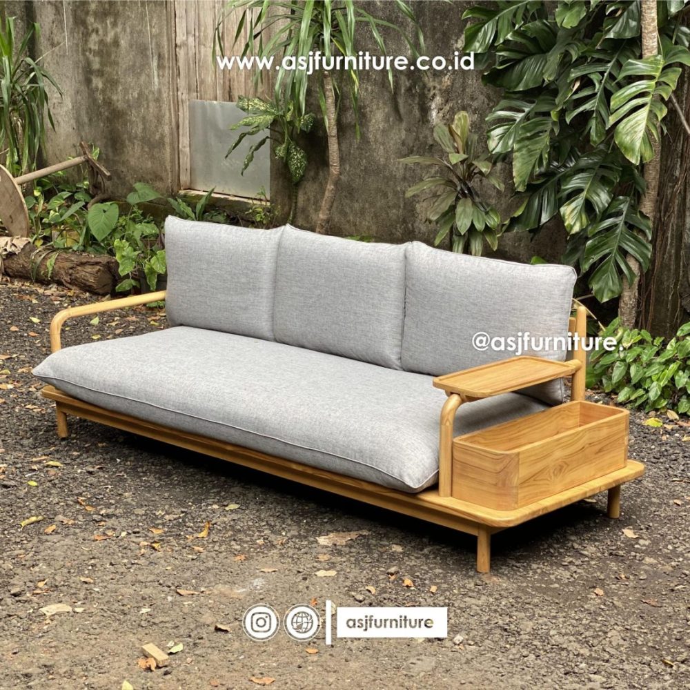 Kursi Sofa Keluarga Japandi Jati Bleaching