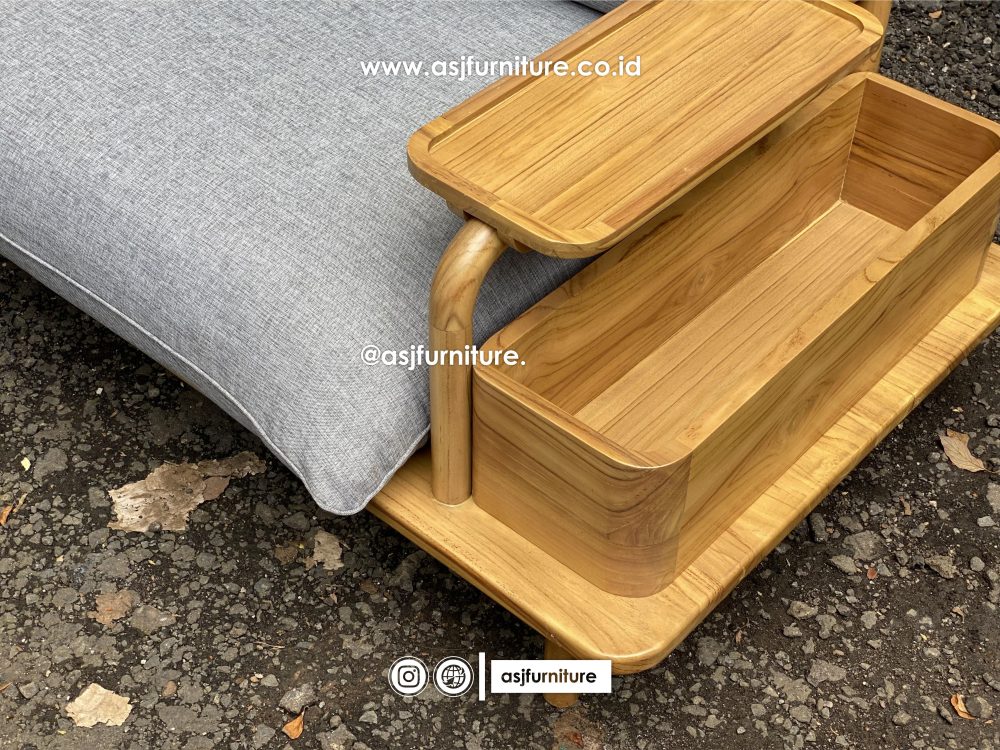 Kursi Sofa Keluarga Japandi Jati Bleaching