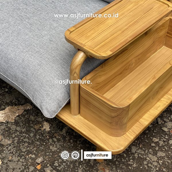Kursi Sofa Keluarga Japandi Jati Bleaching