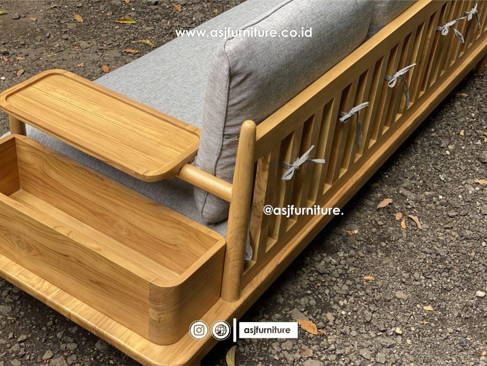 Kursi Sofa Keluarga Japandi Jati Bleaching