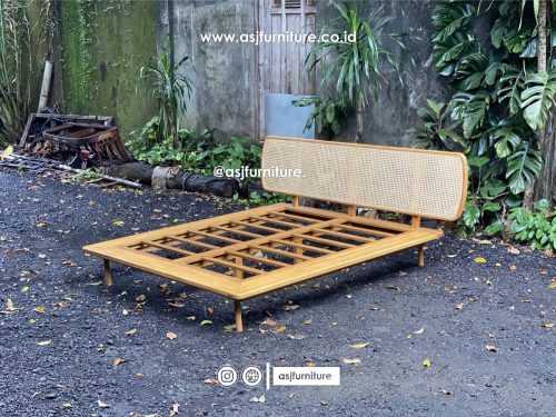 Dipan Tidur Japandi Jati Rotan Bleaching Minimalis Dipan Tidur Japandi Jati Rotan Bleaching Minimalis