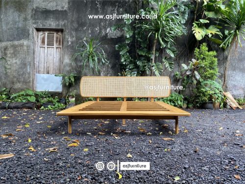 Dipan Tidur Japandi Jati Rotan Bleaching Minimalis Dipan Tidur Japandi Jati Rotan Bleaching Minimalis