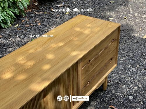 Meja TV Jati Bleaching Salur Retro Minimalis Meja TV Jati Bleaching Salur Retro Minimalis