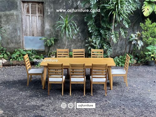 Set Meja Makan Jati 8 Kursi Sofa Modern Minimalis Set Meja Makan Jati 8 Kursi Sofa Modern Minimalis