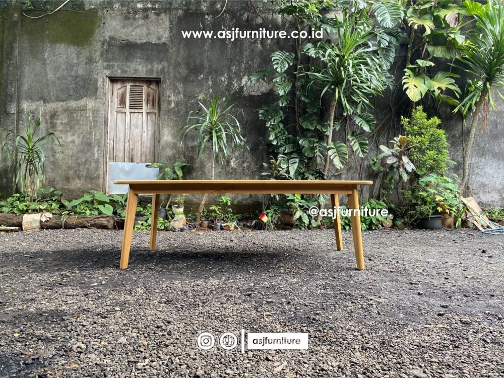 Meja Makan Jati Retro Modern Minimalis