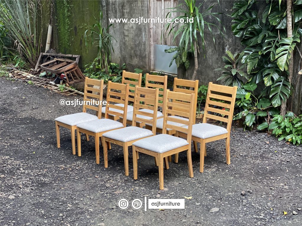 Kursi Makan Jati Busa Retro Modern Minimalis