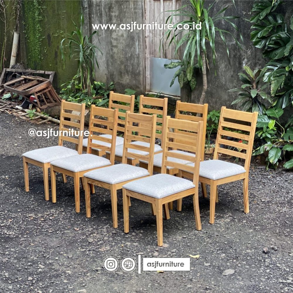 Kursi Makan Jati Busa Retro Modern Minimalis