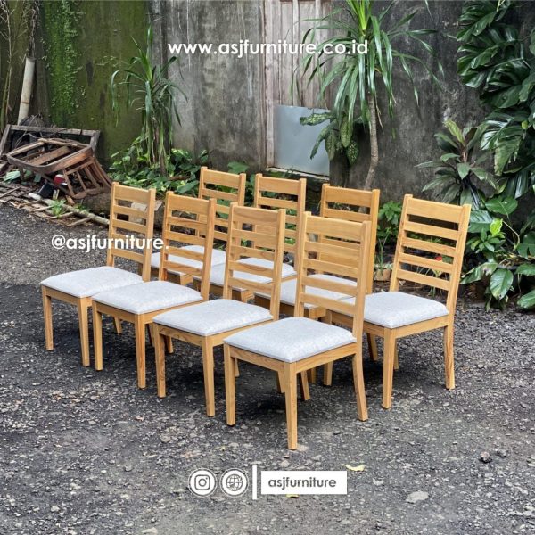 Kursi Makan Jati Busa Retro Modern Minimalis
