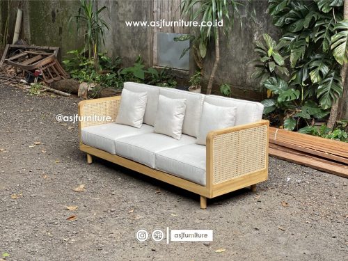 Kursi Tamu Sofa 3 Dudukan Jati Rotan Modern Minimalis Kursi Tamu Sofa 3 Dudukan Jati Rotan Modern Minimalis