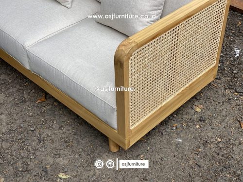Kursi Tamu Sofa 3 Dudukan Jati Rotan Modern Minimalis Kursi Tamu Sofa 3 Dudukan Jati Rotan Modern Minimalis