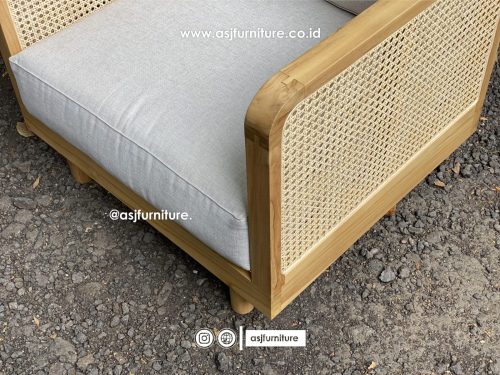 Kursi Tamu Sofa Single 1 Dudukan Jati Rotan Modern Kursi Tamu Sofa Single 1 Dudukan Jati Rotan Modern