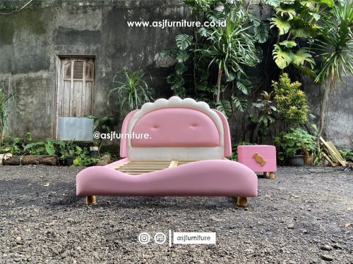 Set Dipan Tempat Tidur Anak Pink Shabby Minimalis Set Dipan Tempat Tidur Anak Pink Shabby Minimalis