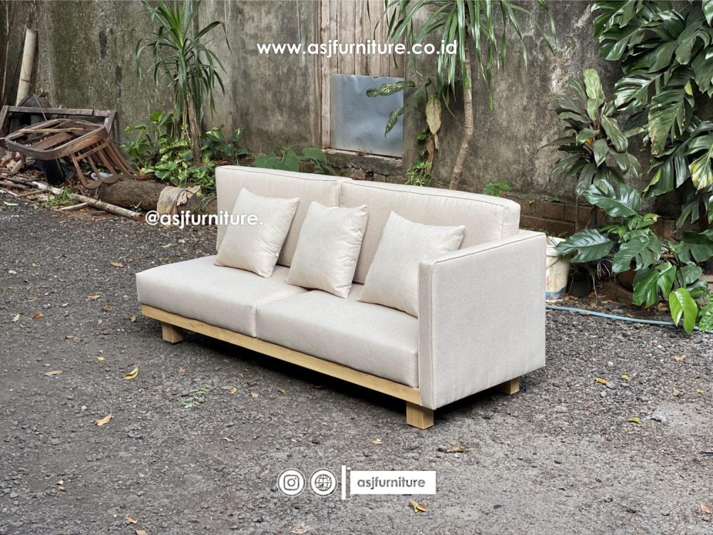 Kursi Sofa Jati Japandi Minimalis