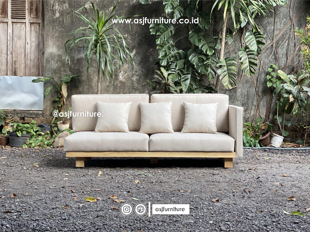 Kursi Sofa Jati Japandi Minimalis