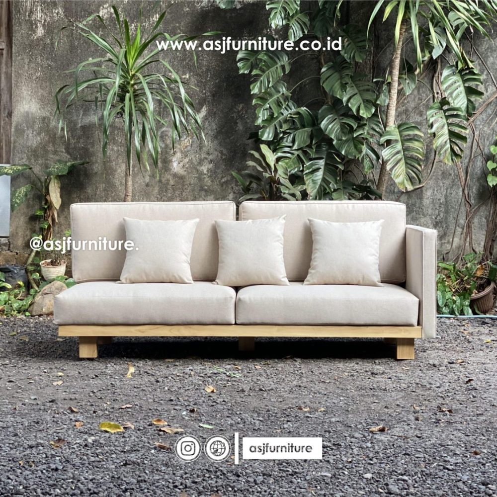 Kursi Sofa Jati Japandi Minimalis