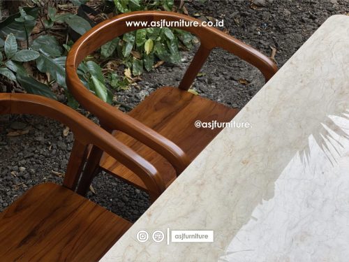Set Meja Makan Marmer Jati 4 Kursi Klasik Modern Set Meja Makan Marmer Jati 4 Kursi Klasik Modern