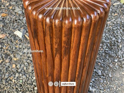 Bed Side Table Jati Solid Salur Bulat Modern Bed Side Table Jati Solid Salur Bulat Modern