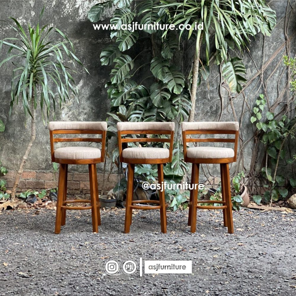 Kursi Bar Jati Klasik Busa Modern