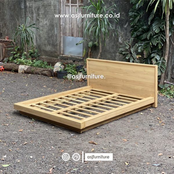 Tempat Tidur Kayu Jati Modern Minimalis