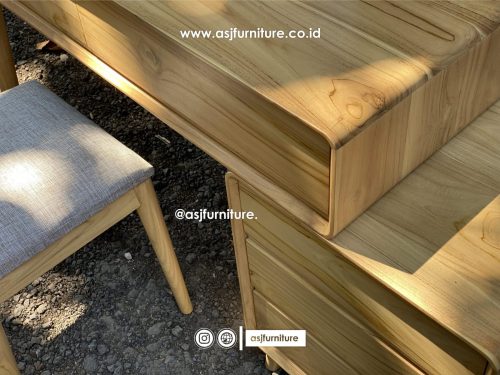 Meja Rias Kayu Jati Solid Modern Minimalis