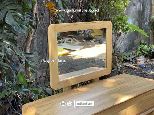Meja Rias Kayu Jati Solid Modern Minimalis