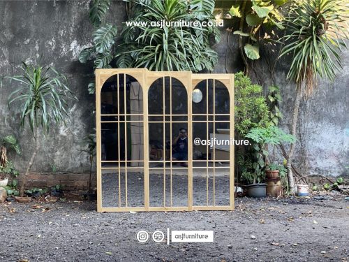 Partisi Ruang Tamu Kayu Jati Sliding Geser Kaca Minimalis Partisi Ruang Tamu Kayu Jati Sliding Geser Kaca Minimalis