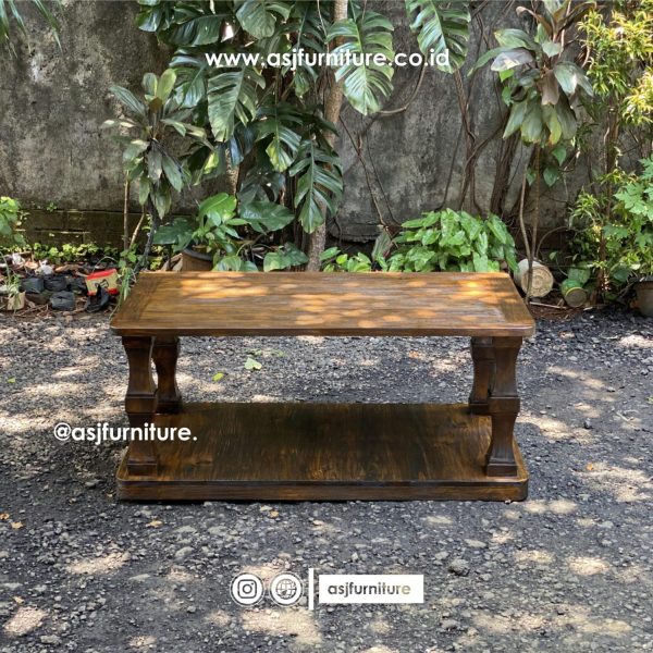 Meja Tamu Rustic Klasik Kayu Jati Modern