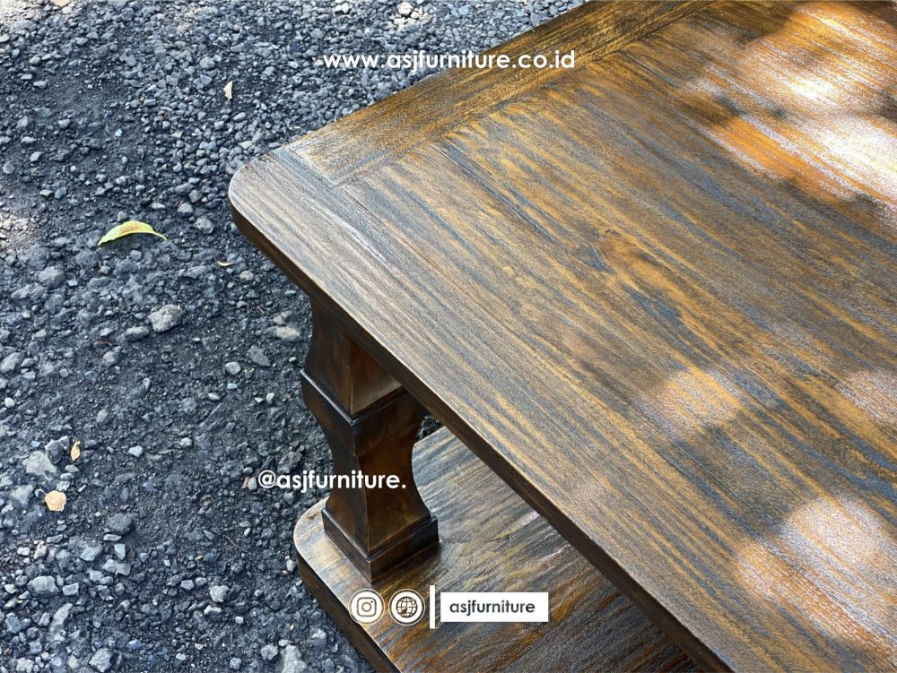 Meja Tamu Rustic Klasik Kayu Jati Modern