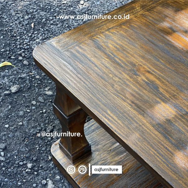 Meja Tamu Rustic Klasik Kayu Jati Modern