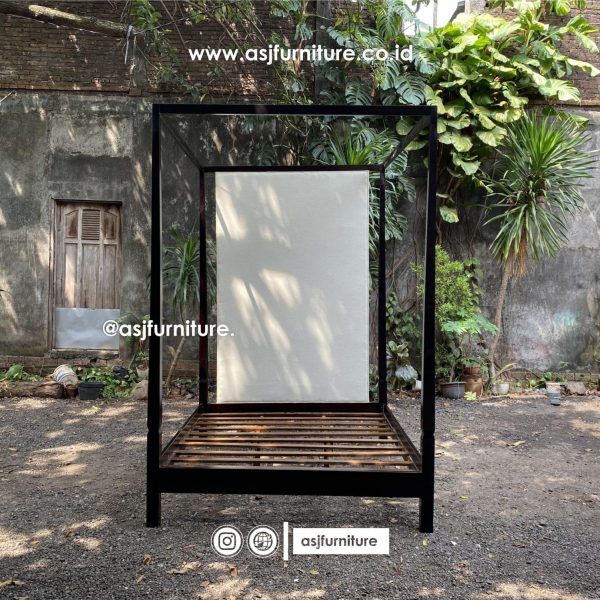 Ranjang Tidur Kanopi Jati Modern Minimalis