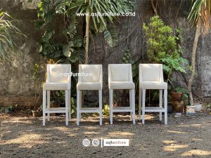Kursi Bar Modern Sofa Kaki Putih Minimalis
