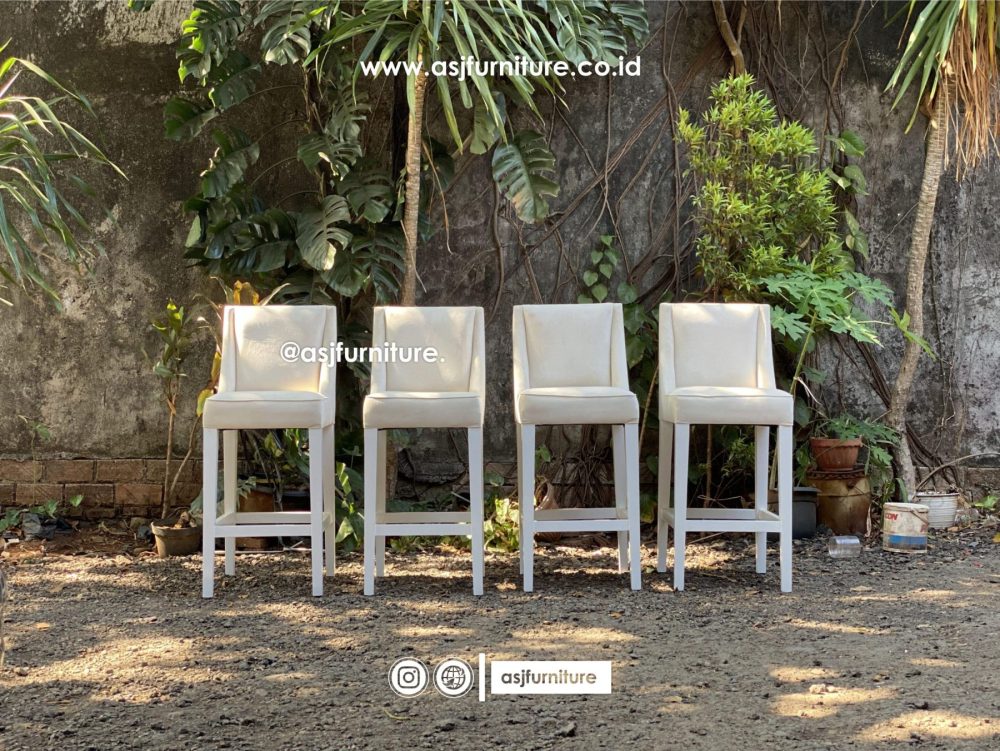 Kursi Bar Modern Sofa Kaki Putih Minimalis