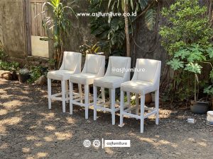 Kursi Bar Modern Sofa Kaki Putih Minimalis